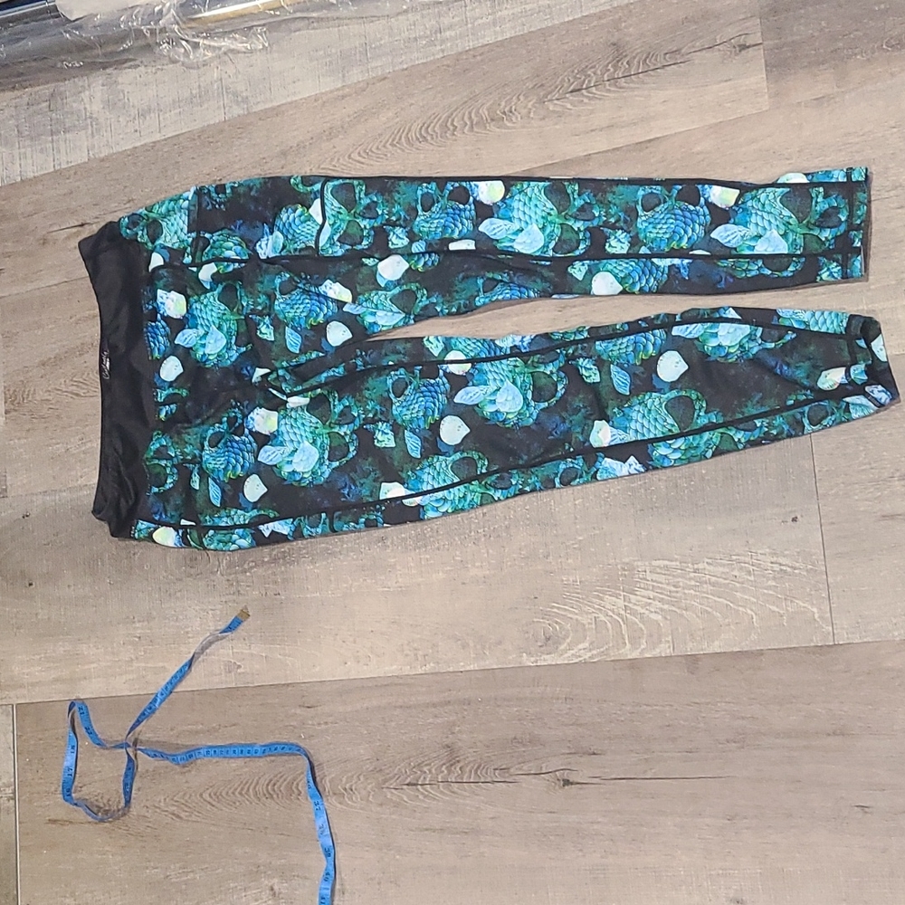 mermaid skull leggings